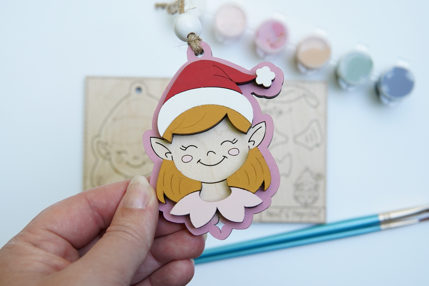 Girl Elf Pop 'n Paint Ornament