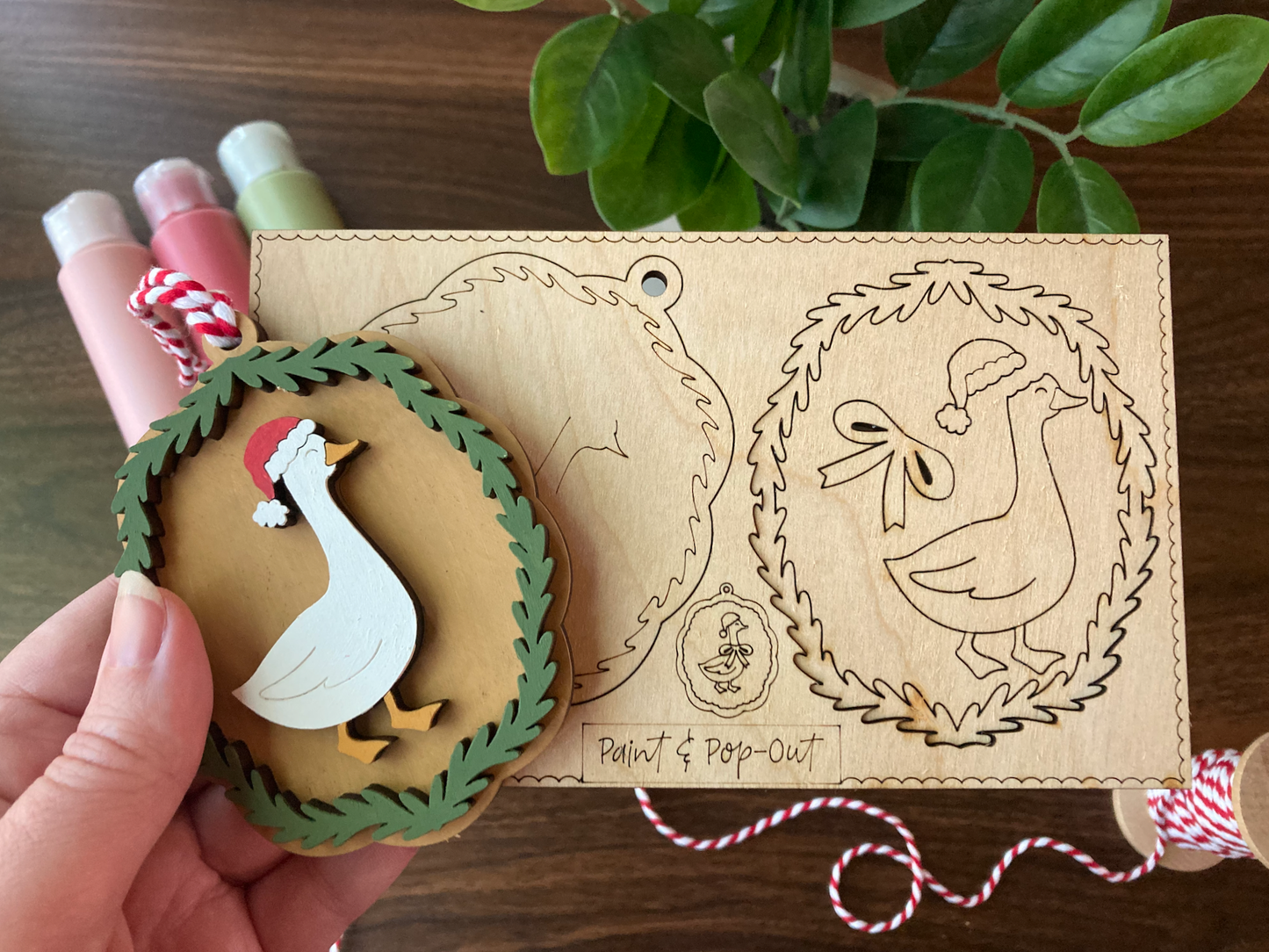 Christmas Goose Pop 'n Paint Ornament