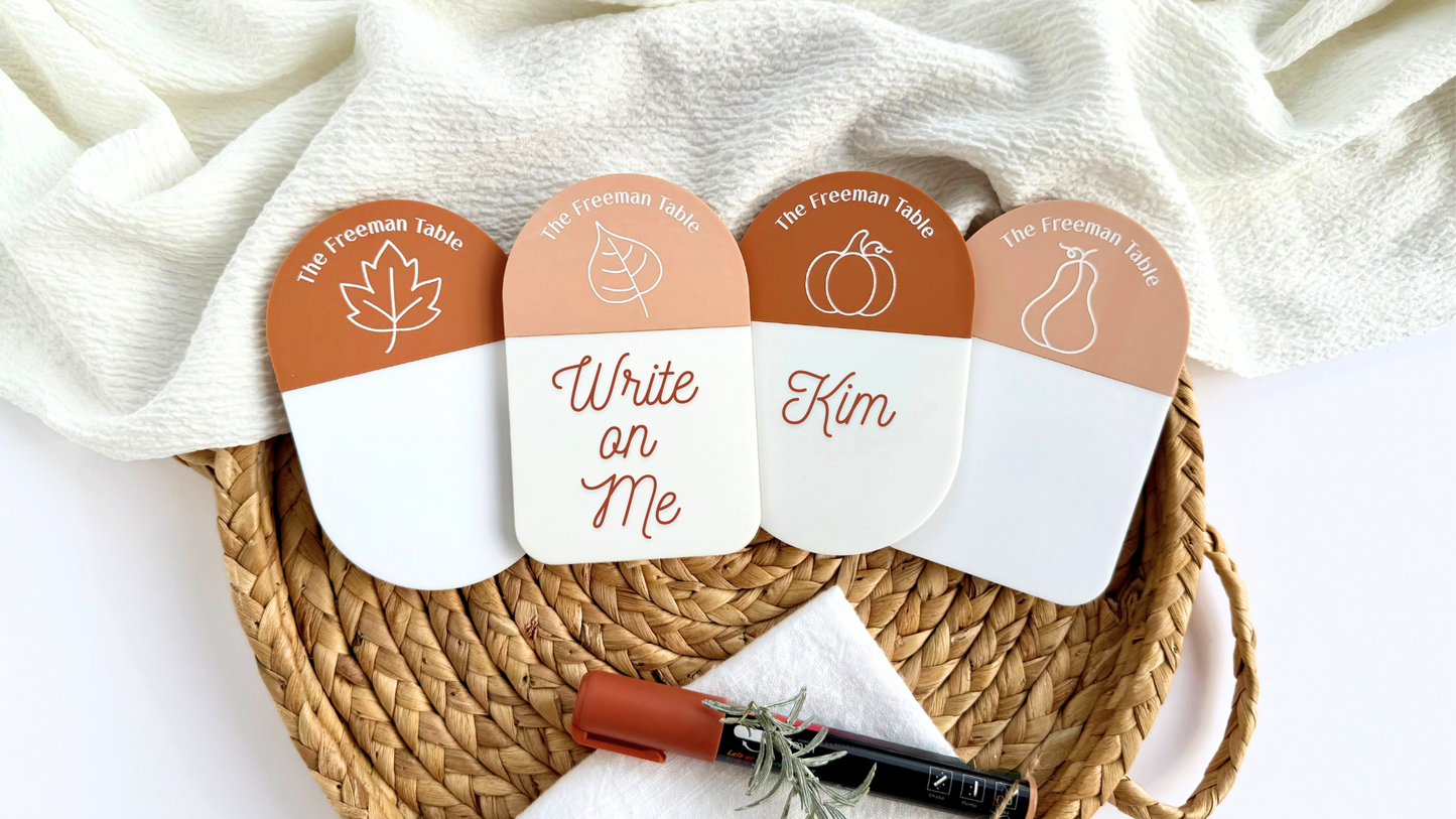 Fall Reusable Place Cards
