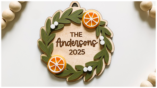 Christmas Citrus Wreath Ornament
