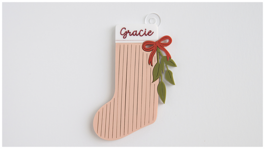 Striped Stocking Ornament