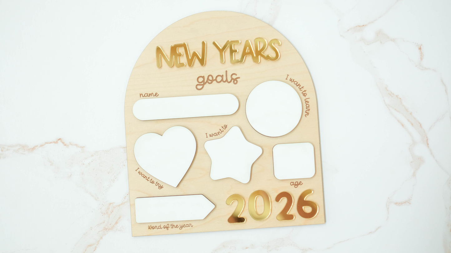 2026 New Year's Goals Board