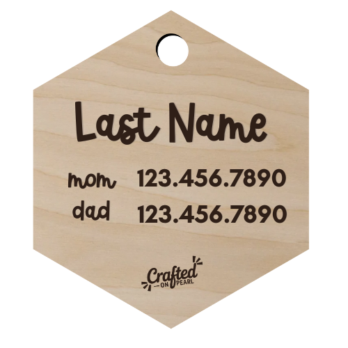 Initial Diaper Bag Tag