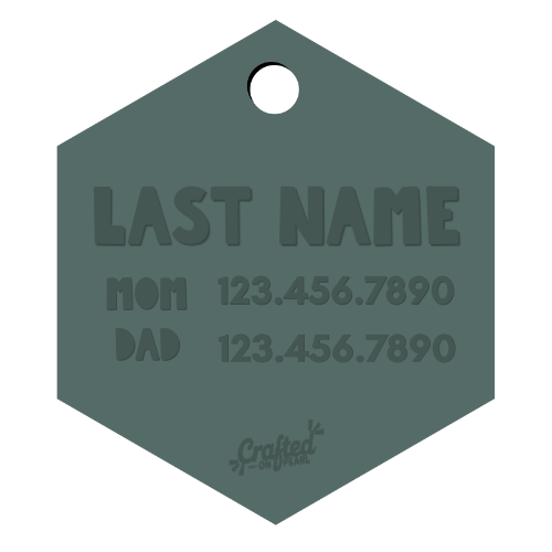 First & Middle Name Diaper Bag Tag