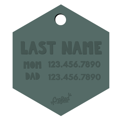 First & Middle Name Diaper Bag Tag