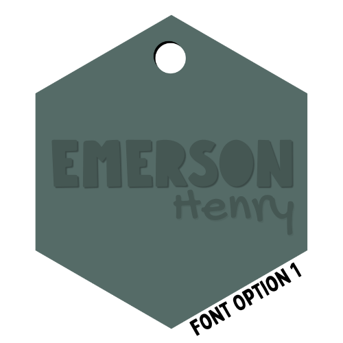 First & Middle Name Diaper Bag Tag