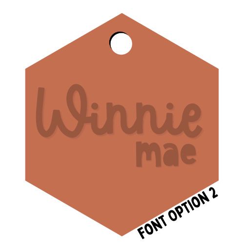 First & Middle Name Diaper Bag Tag