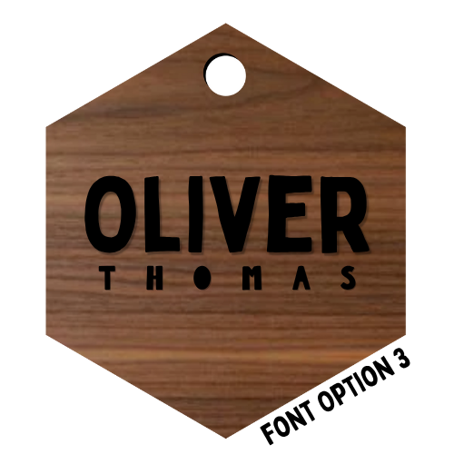 First & Middle Name Diaper Bag Tag