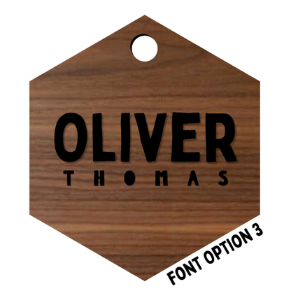 First & Middle Name Diaper Bag Tag