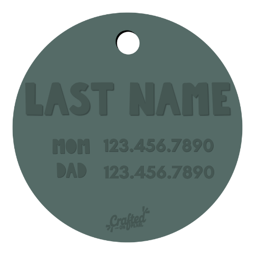 First & Middle Name Diaper Bag Tag