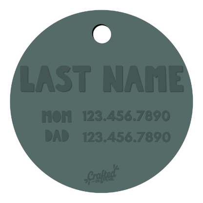 First & Middle Name Diaper Bag Tag