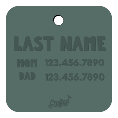 First & Middle Name Diaper Bag Tag