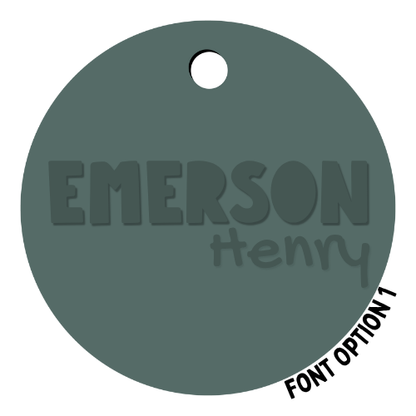 First & Middle Name Diaper Bag Tag