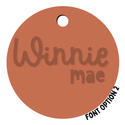 First & Middle Name Diaper Bag Tag