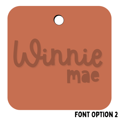 First & Middle Name Diaper Bag Tag