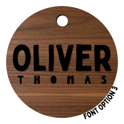 First & Middle Name Diaper Bag Tag