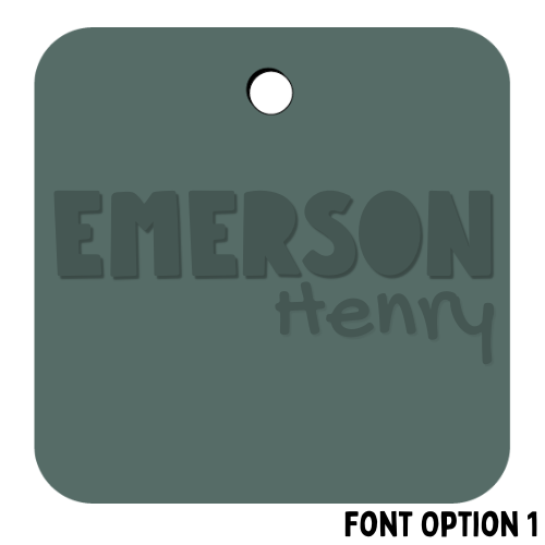 First & Middle Name Diaper Bag Tag