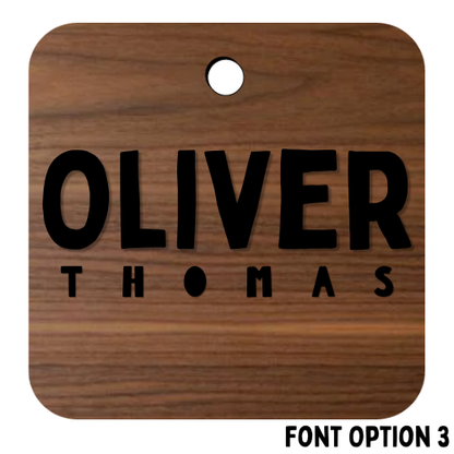 First & Middle Name Diaper Bag Tag