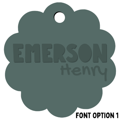 First & Middle Name Diaper Bag Tag