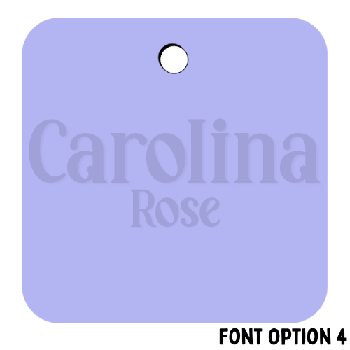 First & Middle Name Diaper Bag Tag