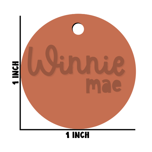 First & Middle Name Diaper Bag Tag