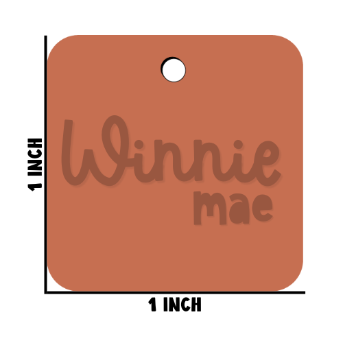 First & Middle Name Diaper Bag Tag