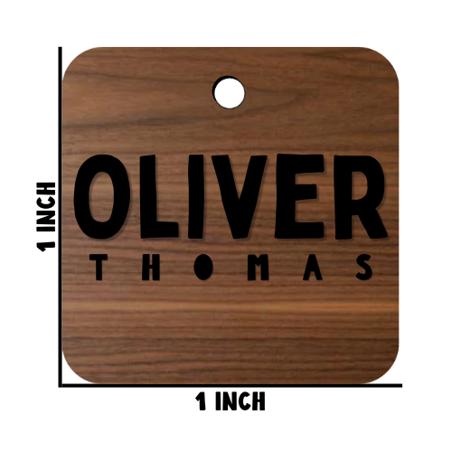 First & Middle Name Diaper Bag Tag