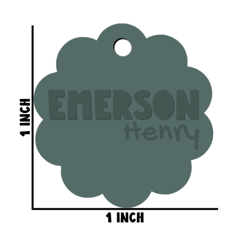 First & Middle Name Diaper Bag Tag