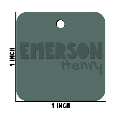 First & Middle Name Diaper Bag Tag