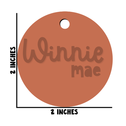 First & Middle Name Diaper Bag Tag