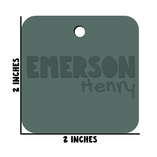 First & Middle Name Diaper Bag Tag