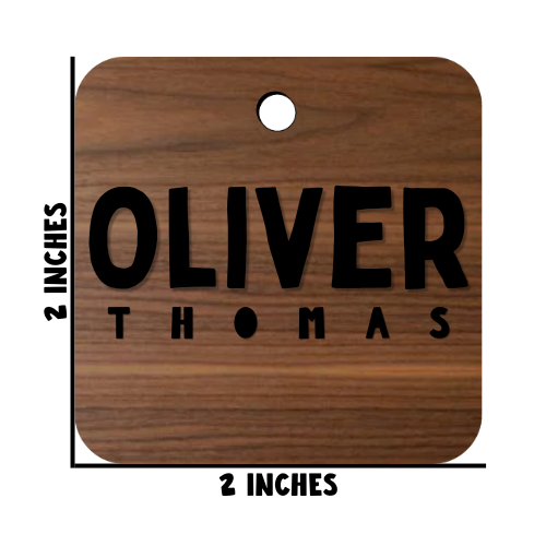 First & Middle Name Diaper Bag Tag