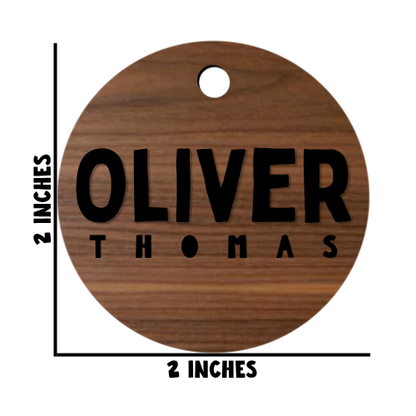 First & Middle Name Diaper Bag Tag