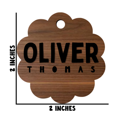 First & Middle Name Diaper Bag Tag