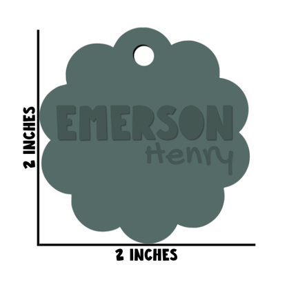 First & Middle Name Diaper Bag Tag