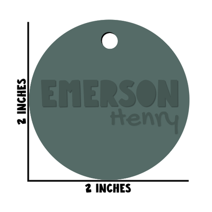 First & Middle Name Diaper Bag Tag