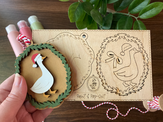 Christmas Goose Pop 'n Paint Ornament