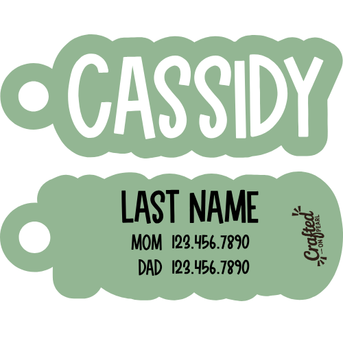 Name Diaper Bag Tag