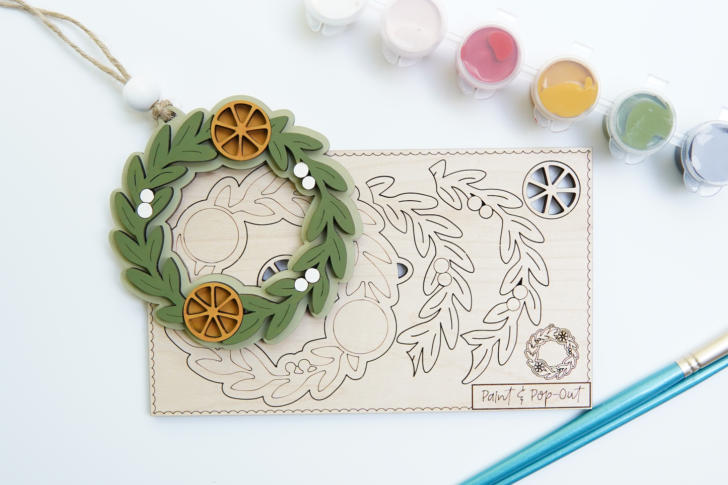 Christmas Citrus Wreath Pop 'n Paint Ornament