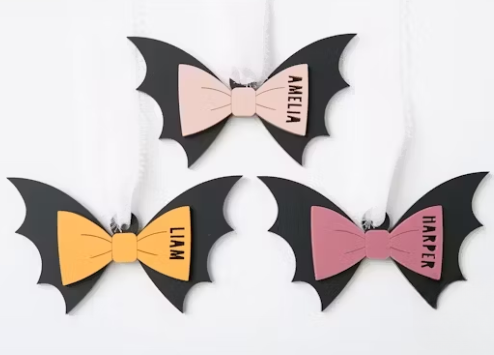 Bat Bow Tags